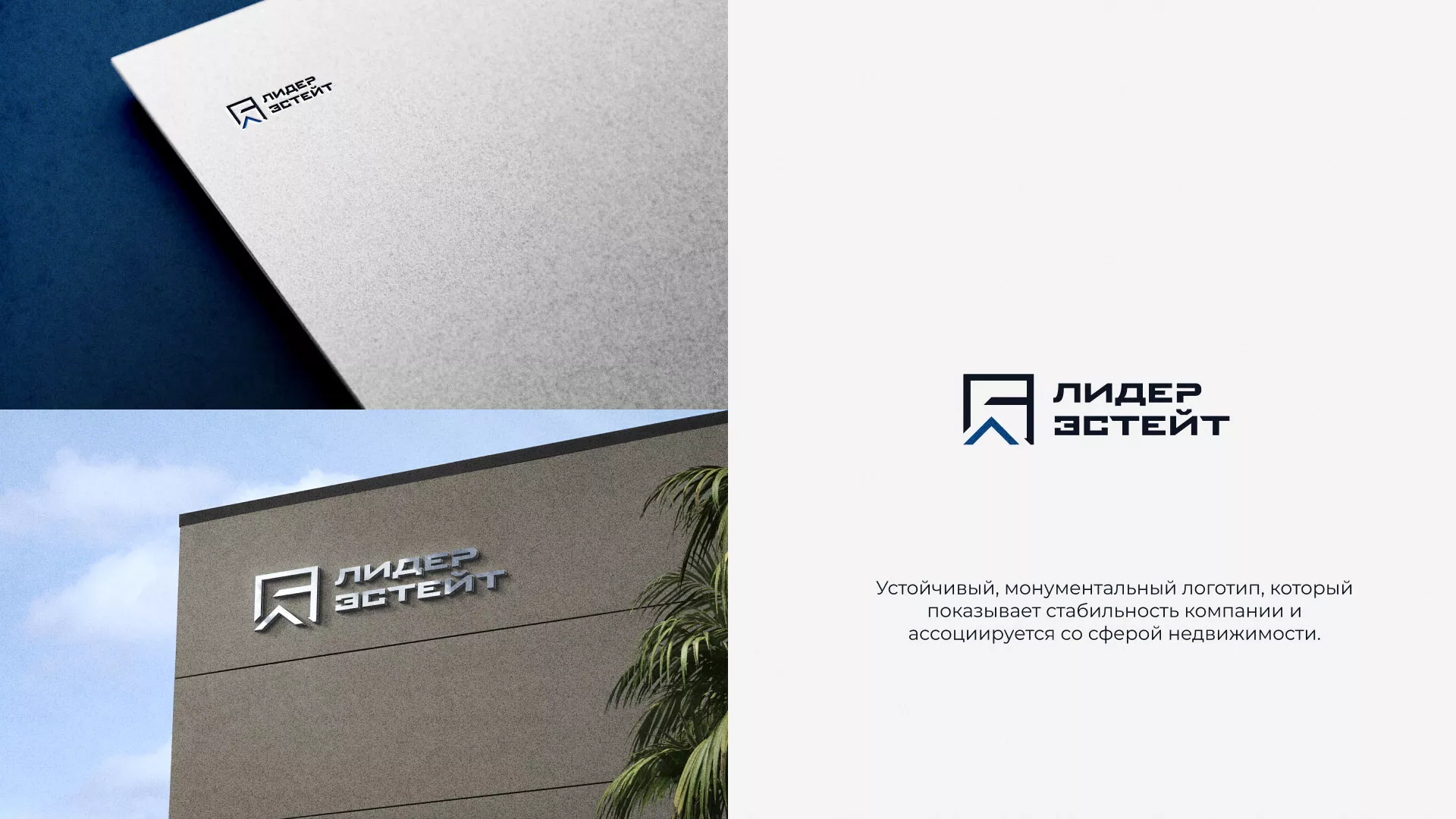 Разработка логотипа агентства недвижимости «Лидер Эстейт» в Плавске