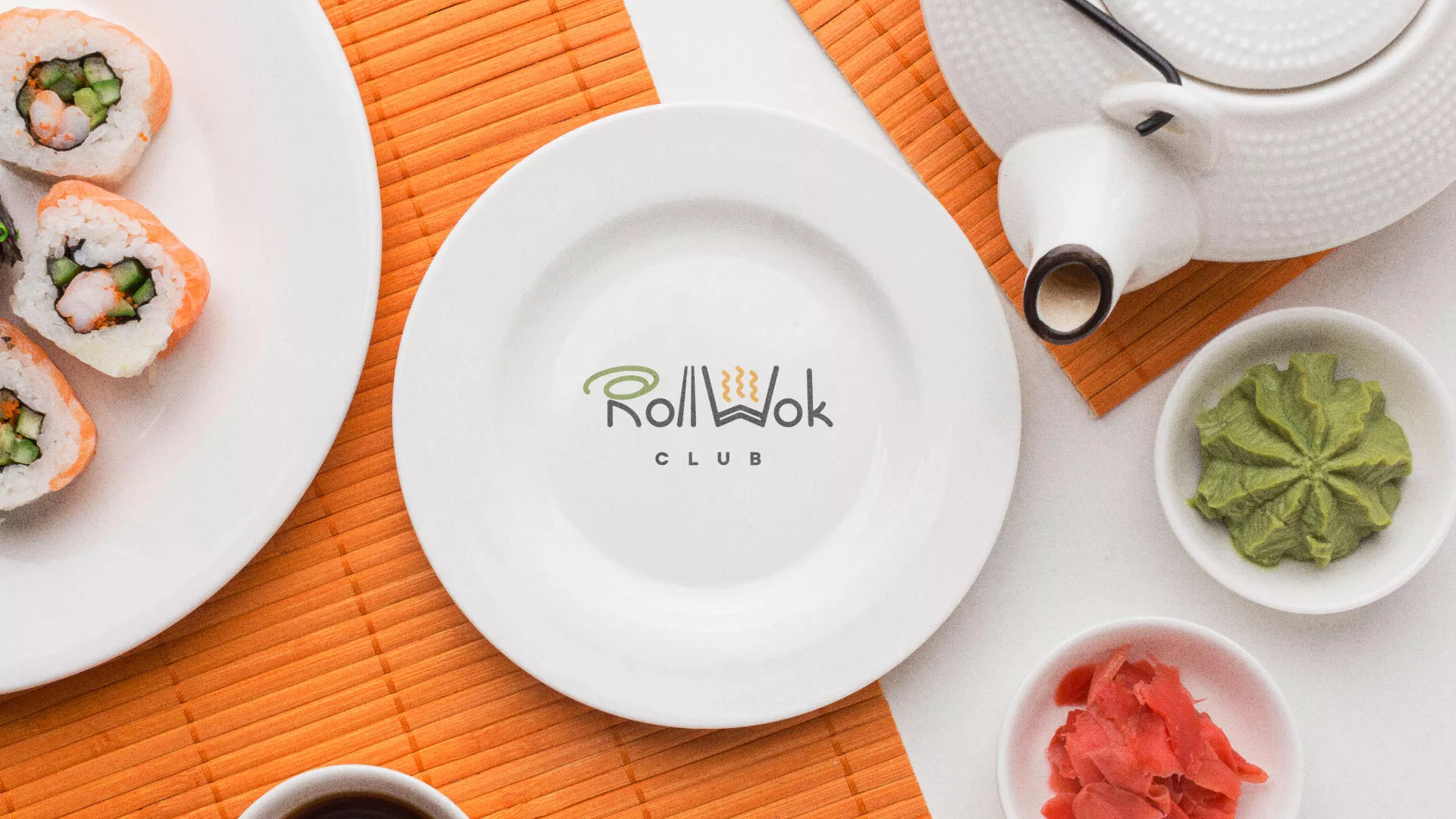 Разработка логотипа и фирменного стиля в Плавске для суши-бара «Roll Wok Club» Разработка логотипа и фирменного стиля в Плавске для суши-бара «Roll Wok Club»